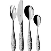 WMF Kinderbesteck Tommi das Faultier (4-tlg), 1 Personen, Cromargan® Edelstahl Rostfrei 18/10, ab 3 Jahren, hygienisch, säurefest