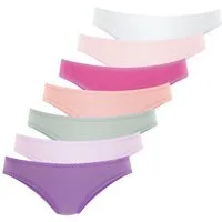 Vivance Brasilslip (7er-Pack) mit feiner Spitzeneinfassung und aus weicher Baumwollqualität