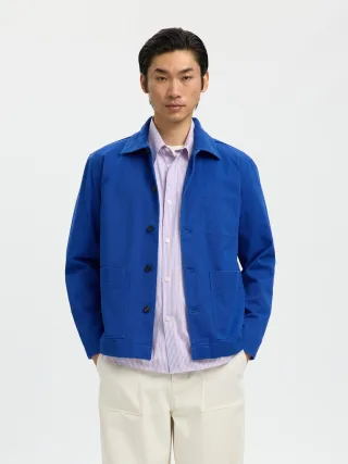 SELECTED MEN - SLHREGULAR HOTEL AMOUR OVERSHIRT Mazarine Blue - Gr. - L