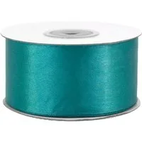 Creativery Satinband, Satinband 38mm x 25m Rolle Petrol