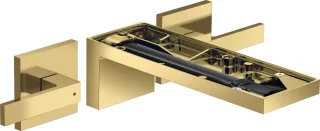 Hansgrohe 3-Loch Waschtischarmatur AxMyEdition F-Set Wandmontage o.Platte, polished gold optic, 4708 47082990