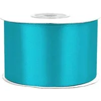Creativery Satinband, Satinband 50mm x 25m Rolle Türkis