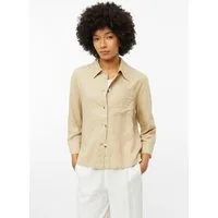 s.Oliver Kurzarmbluse Bluse Leinenmix-Bluse mit Turn-up