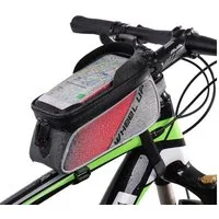 MidGard Fahrradtasche Fahrrad-Rahmentasche wasserabweisend e-Bike Smartphone-Halterung, Mit geräumigem Hauptfach