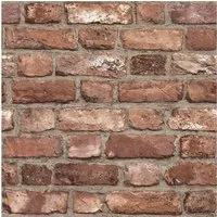 Grandeco Tapete Vliestapete Grandeco Backstein-Tapete rot A28901