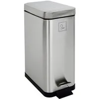 SVITA Mülleimer STM10, Treteimer, Softclose-Funktion, 18L, Edelstahl, Silber