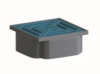 Dallmer Aufsatz DallDrain Pure, himmelblau, 100 x 100 mm, 518064 518064