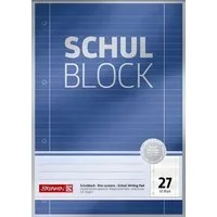 BRUNNEN Schulheft BRUNNEN Schulblock A4 Lineatur 27 50 Blatt Premium 1052627