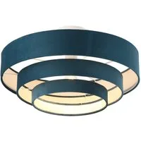 STANBOW Deckenleuchte Deckenlampe Einziehbarer Lampenschirm,Beige Triple Velvet Kronleuchter, LED wechselbar, Dimmbar LED fest integriert,3 CCT lampe für Schlafzimmer,Küche,Büro