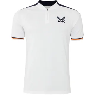 Castore AMC Technisches Herren Polo-Shirt in Weiß für Tennis