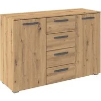 OTTO home Kombikommode Kommode Sideboard Schubladenkommode Schlafzimmerkommode OTELI (Breite 120 cm inkl. SOFT-CLOSE-FUNKTION, mit moderner Dekor-Front), vier große Schubladen und 2 Türen, mit 4 Einlegeböden MADE IN GERMANY