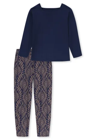 SCHIESSER - Schlafanzug lang deep sea blue - Gr. - 38