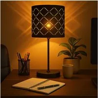 GLOBO LIGHTING Tischleuchte, Leuchtmittel nicht inklusive, Tischlampe Tischleuchte Nachttischlampe Samt schwarz Leselampe H 35 cm