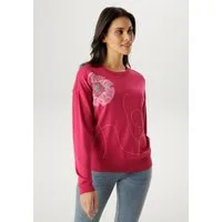 Aniston SELECTED Strickpullover vorne mit aufwendiger Stickerei verziert