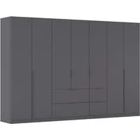 OTTO home Drehtürenschrank Kleiderschrank Schrank Garderobe AGORDO mit Dekor- oder Hochglanzfront (in zwei Griff-Farben, Breite 315 cm) mit Außenschubkästen, Serie in 7 Breiten und 2 Höhen MADE IN GERMANY