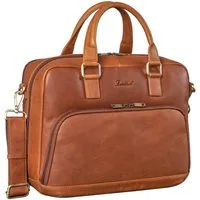 Benthill Aktentasche Echt Leder Laptoptasche Notebooktasche Aktentasche Vintage Groß Herren, Schultergurt / Umhängegurt Reißverschlussfach