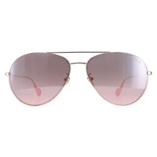 Moncler Aviator Unisex Glänzend Rose Gold Braun Rosa Gradient ML0110-K