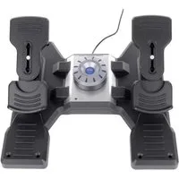 Logitech G Logitech G Saitek PRO Flight Rudder Pedals Gaming-Pedale (Packung, 3-Stufen-Pedale, Fussbremse, Smart-Technologie, Profile speicherbar)