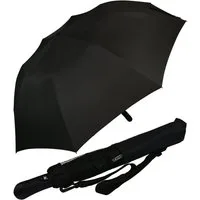 iX-brella Taschenregenschirm Trekking Golf-Taschenschirm XXL mit Umhängetasche, mit riesigem 124cm Dach-Durchmesser