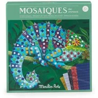 Moulin Roty Kreativset Mosaik Bastelset Tiere mit Glitzersteinen, Kreativset ab 5 Jahre