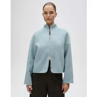 OPUS Wolljacke Helisu aus pflegeleichtem Material Gerader Schnitt mit Raglanärmeln und Zwei-Wege-Zipper