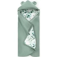 Babydecke Baby Einschlagdecke, Snuggle N Dream leaves Mint/grün, Hauck, Baby Einschlagdecke mit Kapuze