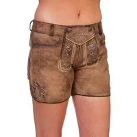 Spieth & Wensky Lederhose Trachtenlederhose Damen - PERGA - mandel