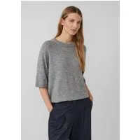 s.Oliver Kurzarmpullover Strickpullover Kurzarmpullover aus Alpakamix