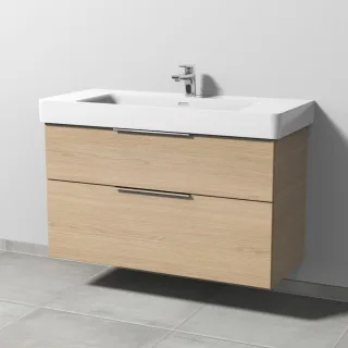 Sanipa 3way Waschtischunterbau zu Laufen Pro S Waschtisch mit 2 Auszügen, Eiche-Nordic UM77048