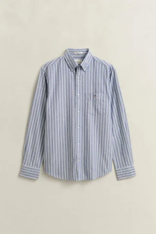 GANT - Classic Oxford-Hemd mit Streifen college blue - Gr. - XXXL