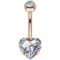 Taffstyle Bauchnabelpiercing Bauchpiercing Banane Chirurgenstahl Kristall Herz, Bauchnabelpiercing Bauch Bauchnabel Banane Stecker Anhänger