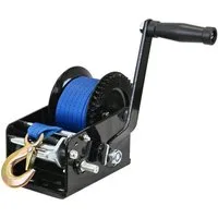 TRUTZHOLM Winde Gurtwinde 1360 kg Gurtlänge 10 m Gurtbreite 5 cm Bootswinde Handwinde, (1-St), Lasthaken mit Tropfenöffnung, Sperrhebel