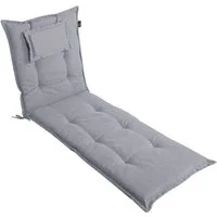 LILENO HOME Liegenauflage perfekt für Strandliegen, Sonnenliege Auflage, Gartenliege Auflage, (1er Set), Polsterauflage Silber Y, Auflagen für Gartenliegen