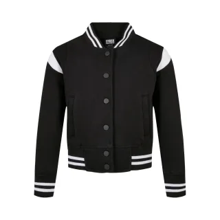 Urban Classics - Sweatjacke für Mädchen (Schwarz/Weiß)