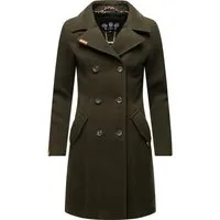 Marikoo Kurzmantel Nanakoo edler Damen Trenchcoat in Wollmantel-Optik
