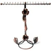 Yudu Schmuckständer "Rose " Metall Schmuckständer Schmuckhalter mit 32 Haken