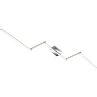 Briloner Leuchten LED Deckenleuchte 3501018 STAFF, LED fest integriert, Warmweiß, Deckenlampe, 227,2x12x5cm, Alu-Chrom, 24W, Wohnzimmer, Schlafzimmer