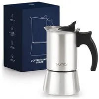 Blumtal Espressokocher, für alle Herdarten, Camping, mit verstärkter Wand, Ersatzdichtung und Ersatzfilter