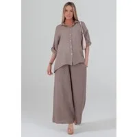 YC Fashion & Style Leinenhose mit hohem Smokbund – bequem & stylisch aus Leinen Basic