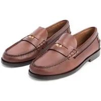 Tommy Hilfiger HILFIGER PENNY LOAFER SMOOTH LTH Loafer Blockabsatz, Slipper, Schlupfschuh mit Logoflag