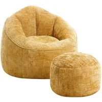 Lexzurn Sitzsack Sitzsack Lazy Sofa Gaming Sitzsack mit Hocker, Sitz Sack mit (Granularer-MemorySchwamm Füllung, Lounge Sessel, Lounge Stuhl, Weich und Formstabil), Couch für Erwachsene und Kinder, für Schlafzimmer, Büro und Wohnzimmer