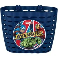 Seven Polska Fahrradkorb Kinder Lenkerkorb "Avengers", blau, für Dinos, Superhelden & Co