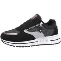 Ital-Design Damen Low-Top Freizeit Sneaker (85878173) Flach Sneakers Low in Schwarz