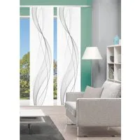 Vision S Schiebegardine 2ER SET HEIGHTS (2 St), Paneelwagen, halbtransparent, HxB: 260x60, Schiebevorhang 2er Set Digitaldruck