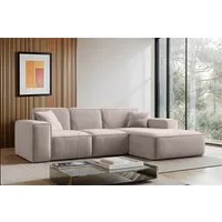 Kaiser Möbel Ecksofa Eckcouch SIENA L-Form, Stoff Poso/Salvador/Maloy/Artico/Velo, Einzelsofa, Bequem, originelles Design, praktisch, viele Farben
