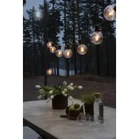 KONSTSMIDE LED-Lichterkette, 10-flammig, LED globe Biergartenkette System Basis-Set, retro Design