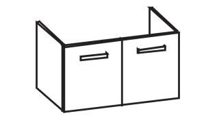 Artiqua 413 Waschtischunterschrank für Smyle Square 500251 (ehem. 120590), 500250 (ehem. 120593) Qua 413-WU2T-K147-7162-172