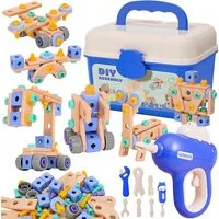 Luckice Lernspielzeug magnetische Bausteine, Lern- & Steckspiel, Kreativspielzeug für Kinder (Holzbausteine stellen ein wunderbares Lernspielzeug dar. Dieses kreative Spielzeug eignet sich perfekt für kleine Kinder, dient als ideales Spielmaterial fü