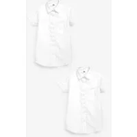 Next Kurzarmbluse Kurzarmhemden (3-17 J) Plus Fit, 2er-Pack (2-tlg)