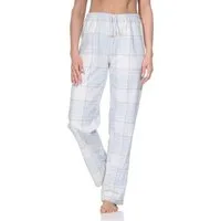 Normann Relaxanzug Normann Damen Schlafhose aus Flanell Schlafanzug Hose kariert